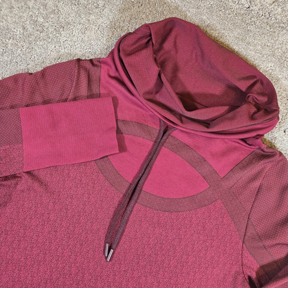 Under Armour Threadborne Women's Top Seamless Heatgear Burgundy Cowl Neck Medium